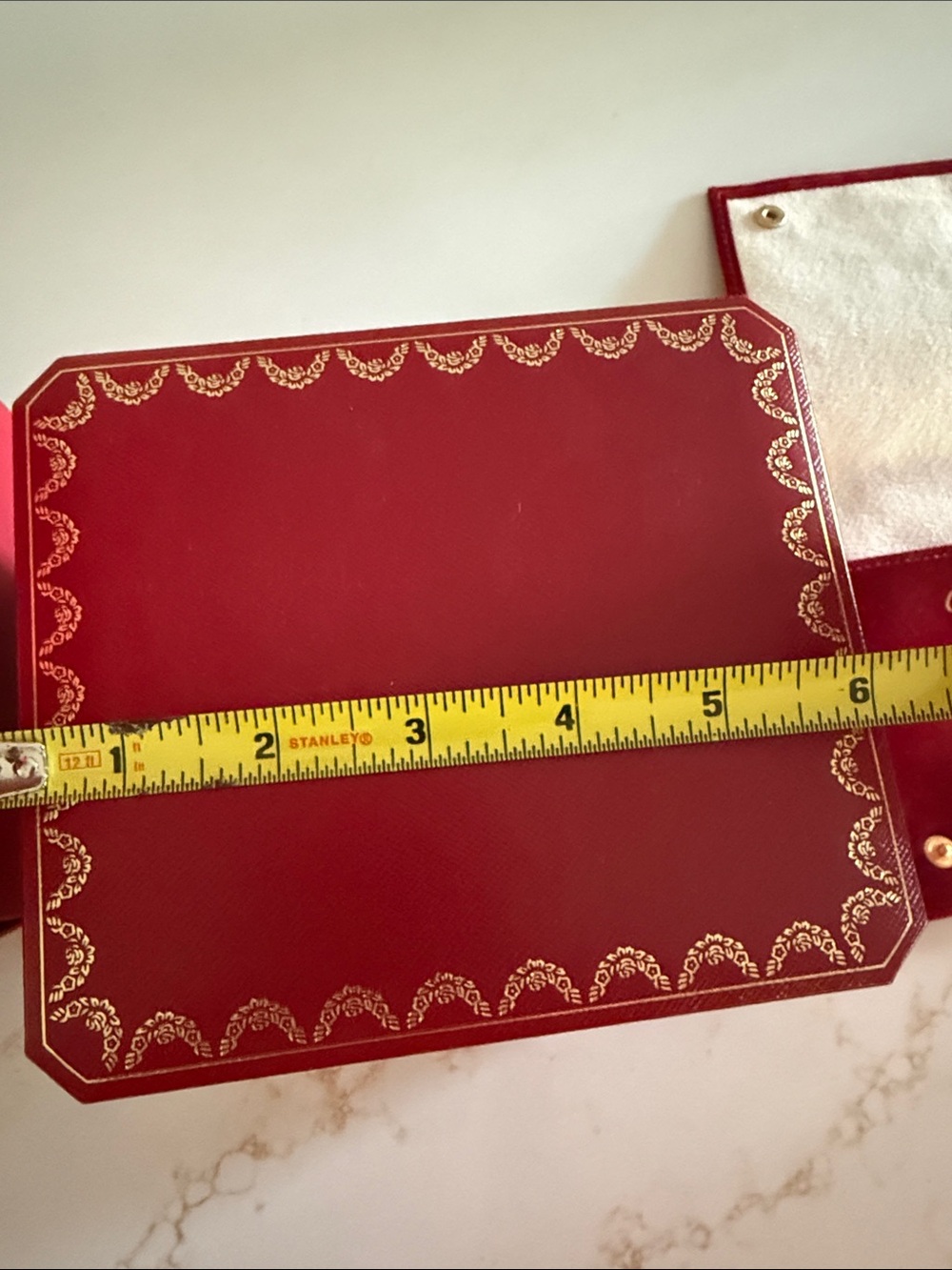 Cartier Red Jewelry Presentation Box Trio with Gold Trim - Picture 4 of 4